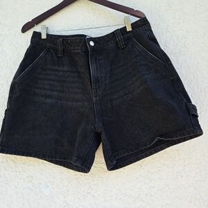 Lou Carpenter Denim Shorts Washed Black Lower Impact